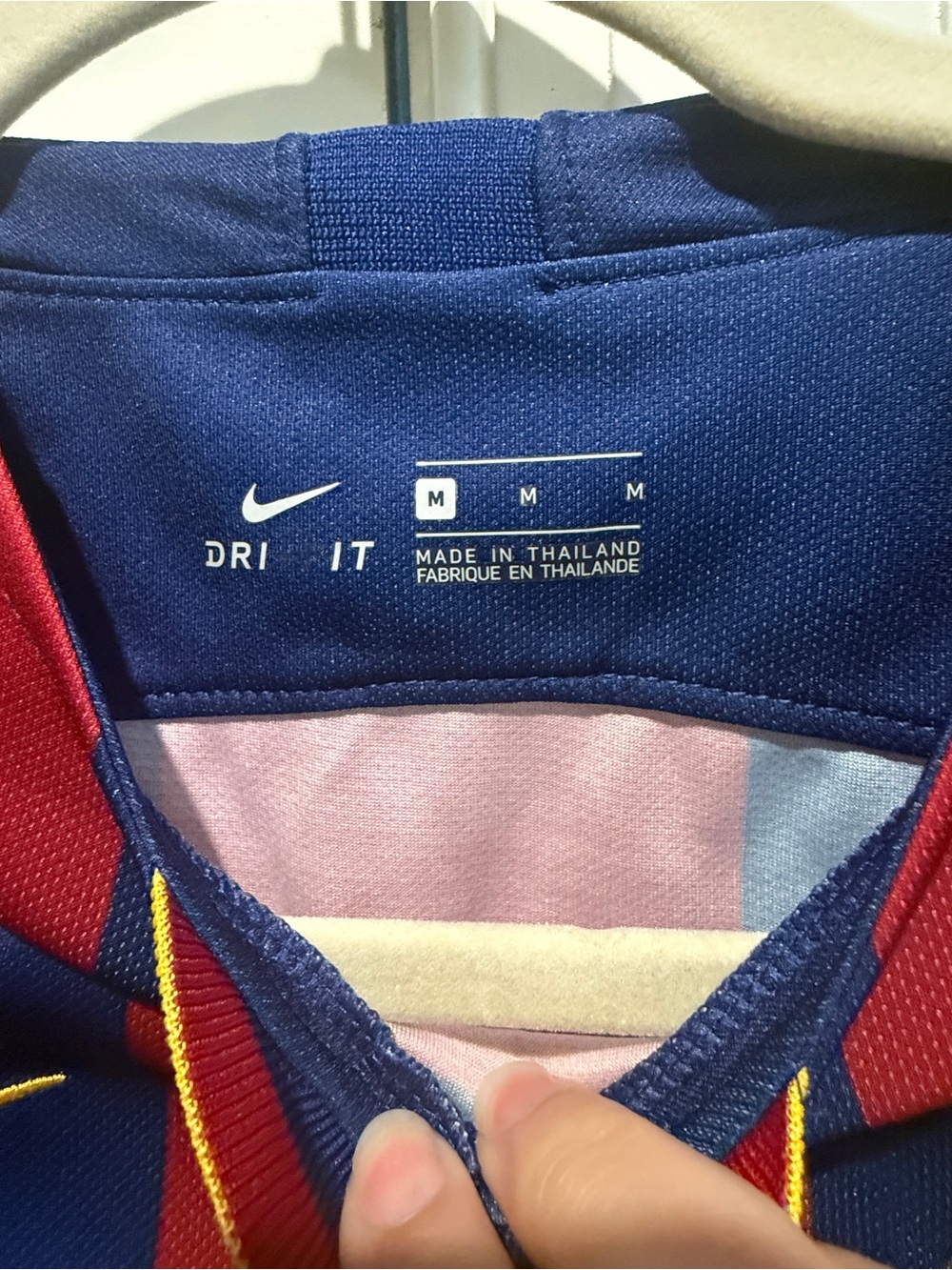 Nike Kids FC Barcelona Checkerboard Soccer Jersey - Red & Blue - Picture 4 of 8